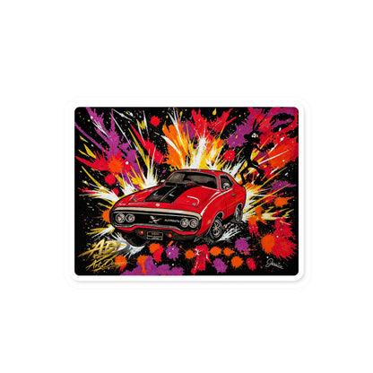 Roadrunner Explosion Sticker | Muscle Car Art Decal