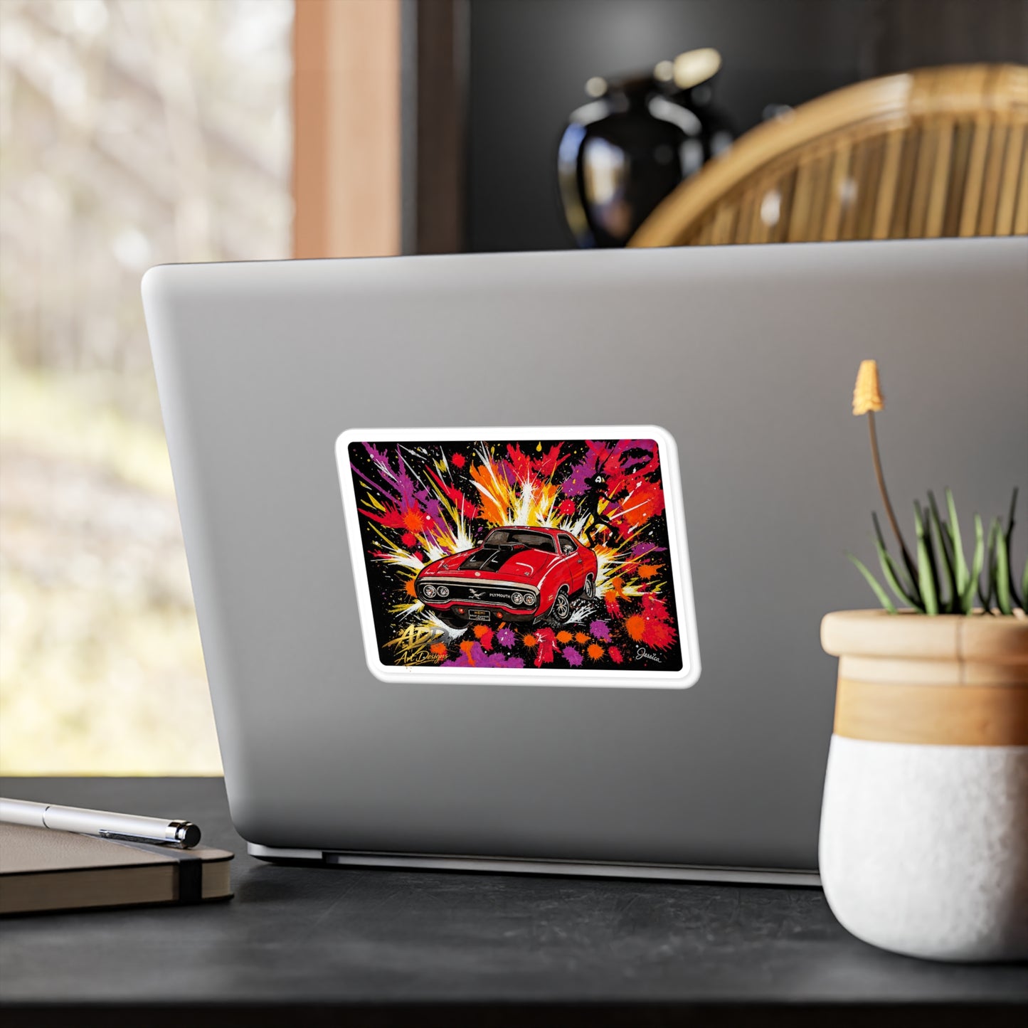 Roadrunner Explosion Sticker | Muscle Car Art Decal
