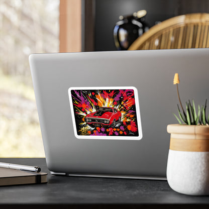 Roadrunner Explosion Sticker | Muscle Car Art Decal