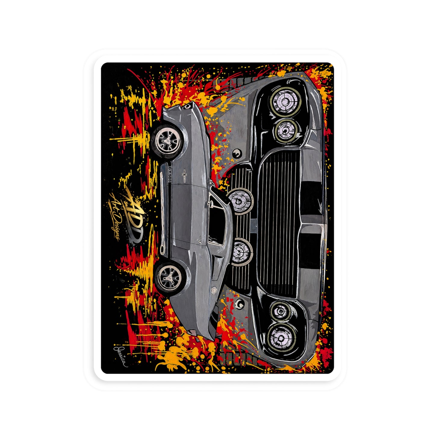 Eleanor GT500 Muscle Car Sticker | Classic Car Decal