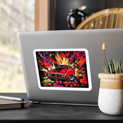 Roadrunner Explosion Sticker | Muscle Car Art Decal