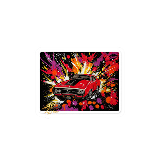 Roadrunner Explosion Sticker | Muscle Car Art Decal