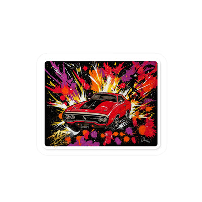 Roadrunner Explosion Sticker | Muscle Car Art Decal