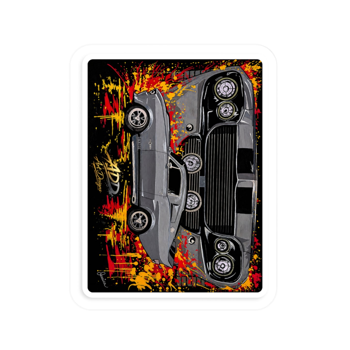Eleanor GT500 Muscle Car Sticker | Classic Car Decal